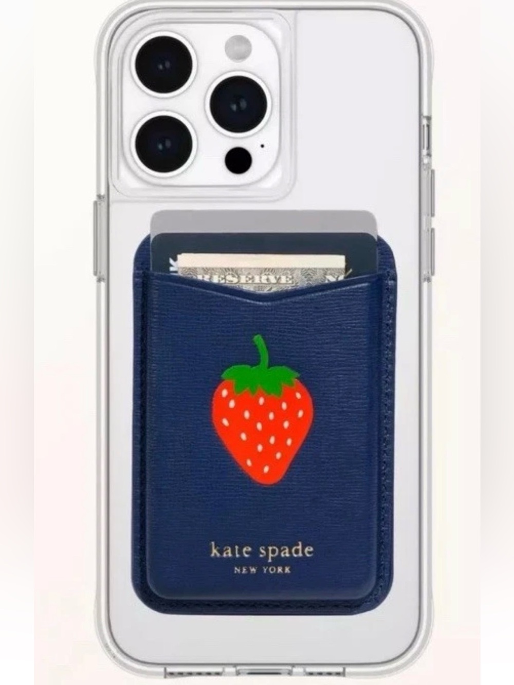Kate  Spade New York magnetic wallet strawberry